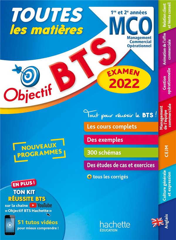 Objectif BTS : toutes les matières ; MCO, 1re et 2e années (édition 2022)