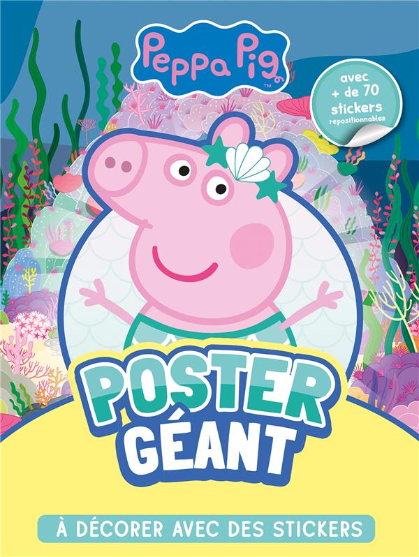 Peppa Pig : poster géant à décorer avec des stickers