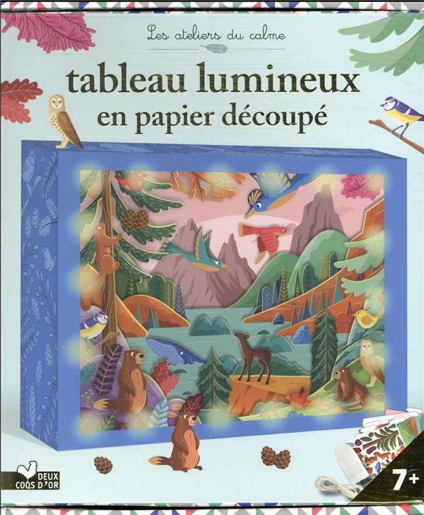Les ateliers du calme : tableau lumineux en papier découpé