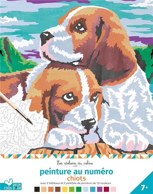 Les ateliers du calme : peinture au numéro : chiots