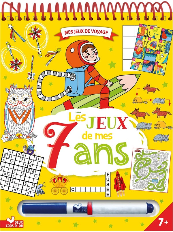 Les jeux de mes 7 ans : bloc avec feutre effaçable