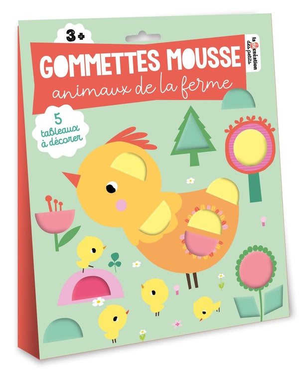 Gommettes mousse : animaux de la ferme