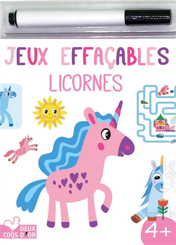 Jeux effaçables : licornes