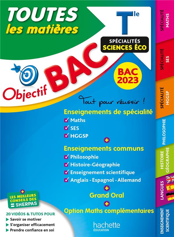 Objectif bac : toutes les matières ; terminale spécialités sciences éco (édition 2023)