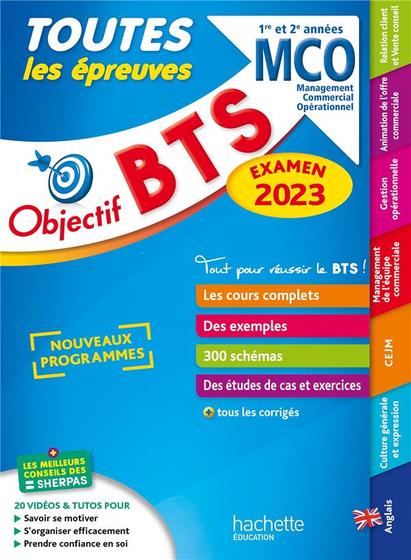 Objectif BTS : toutes les épreuves ; BTS MCO, 1re et 2e années (édition 2023)