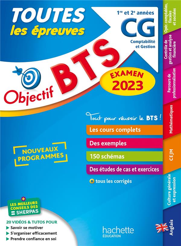 Objectif BTS : toutes les épreuves ; BTS CG, 1re et 2e années (édition 2023)