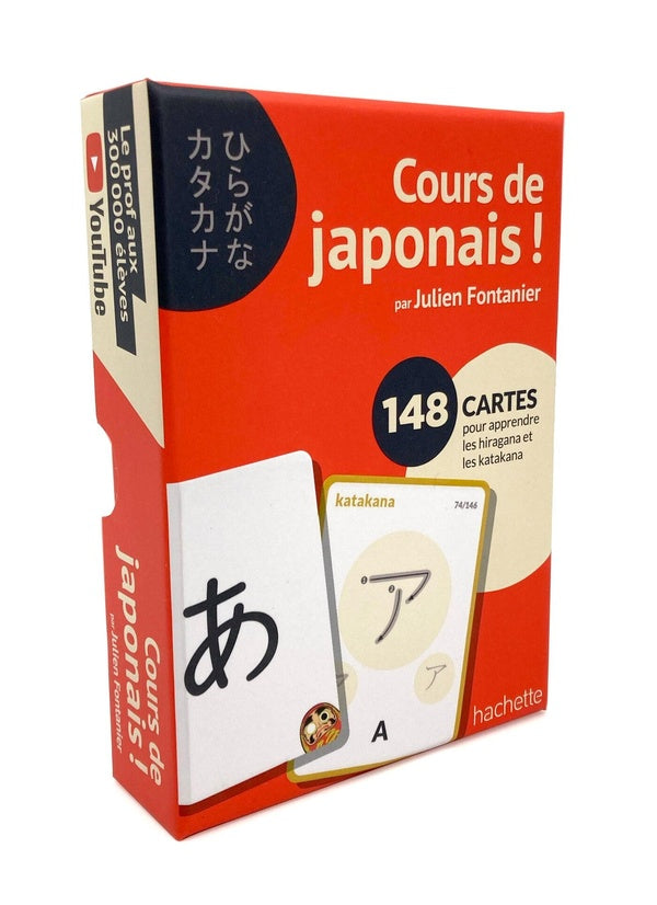 Cours de japonais ! Boîte kana ; 148 cartes pour apprendre les hiragana et katakana