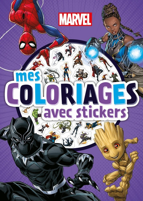 Mes coloriages avec stickers : Black Panther