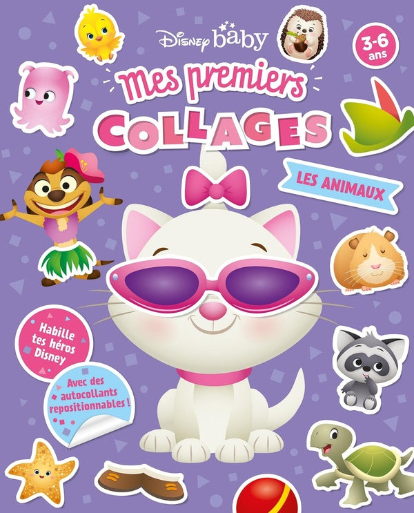 Mes premiers collages : Disney Baby : les animaux
