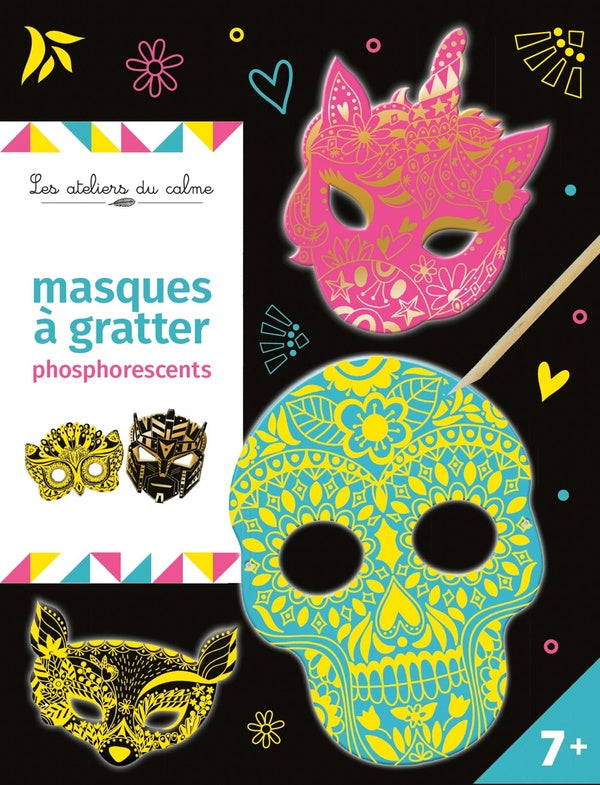 Les ateliers du calme : masques à gratter phosphorescents