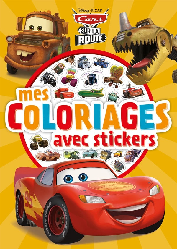 Mes coloriages avec stickers : Cars : Cars sur la route