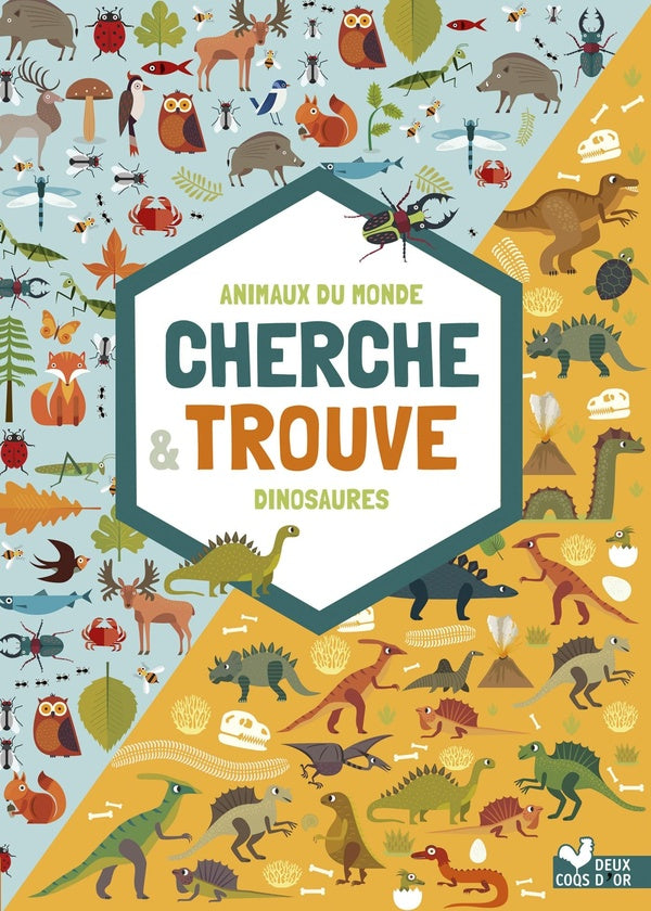 Cherche et trouve : animaux du monde et dinosaures