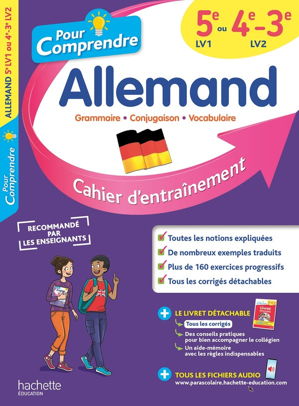 Pour comprendre : allemand ; 5e LV1 ou 4e-3e LV2 ; cahier d'entraînement