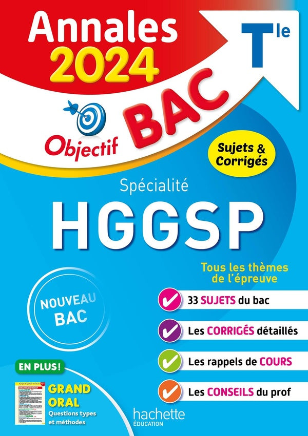 Objectif bac : spécialité HGGSP ; terminale ; annales ; sujets et corrigés