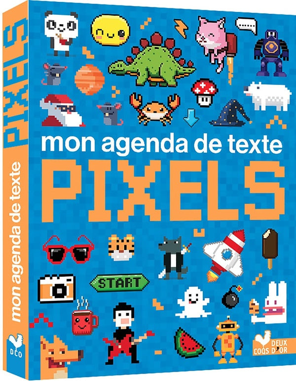 Mon agenda de texte pixels
