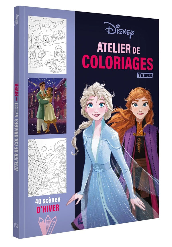 Atelier de coloriages teens : 40 scènes d'hiver