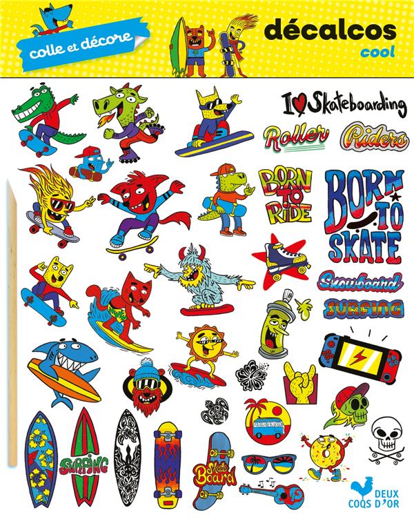Les ateliers du calme : Colle et décore : Décalcos cool