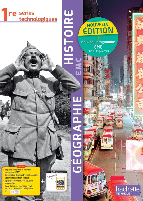 Histoire Géographie EMC ; 1re séries technologiques ; Livre de l'élève (édition 2025)