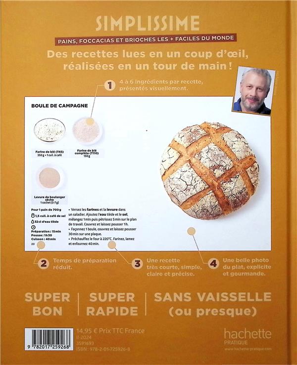 Simplissime : Pains, foccacias et brioches les + faciles du monde : sans machine à pain