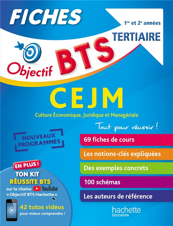 Objectif BTS : CEJM : Culture économique, juridique et managériale ; BTS tertiaire 1re et 2e années ; Fiches