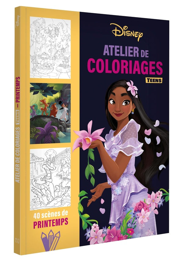 Atelier de coloriages teens : 40 scènes de printemps