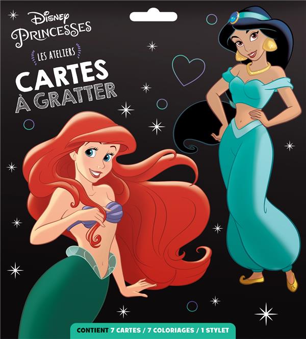 Les ateliers Disney : Cartes à gratter ; Princesses