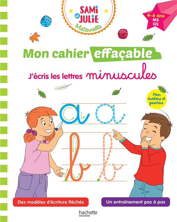 Mon cahier effaçable ; J'écris les lettres minuscules