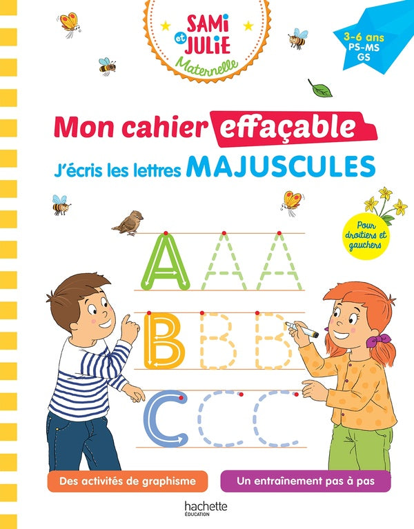 Mon cahier effaçable ; PS, MS, GS ; J'écris les lettres majuscules