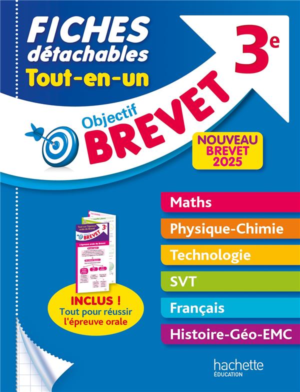 Objectif brevet : Tout-en-un ; 3e ; Fiches détachables