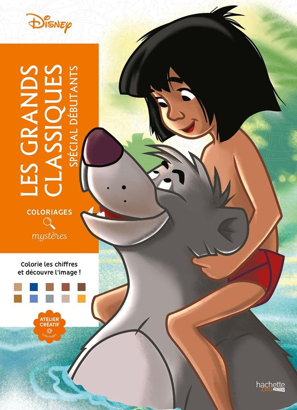 Art-thérapie ; Coloriages mystères : Les grands classiques Disney : Spécial débutants