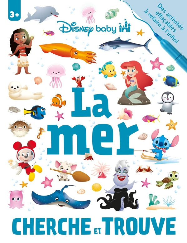 Disney Baby : La Mer : Cherche et Trouve ; Des activités effaçables à refaire à l'infini !