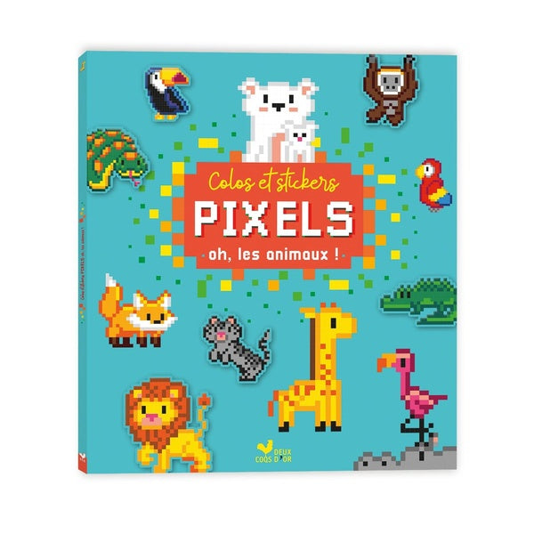 Colos et stickers pixels : Oh, les animaux !