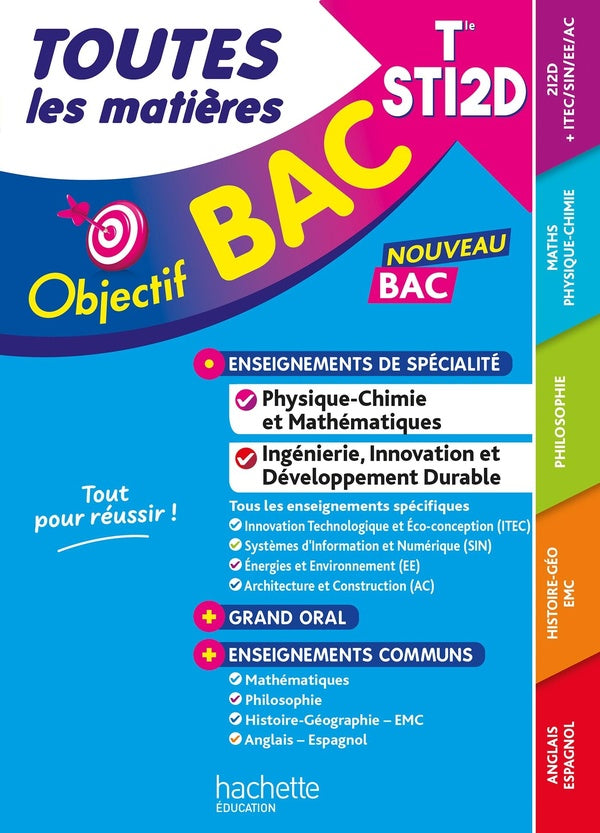 Objectif bac : Toutes les matières ; Terminale STI2D (édition 2026)