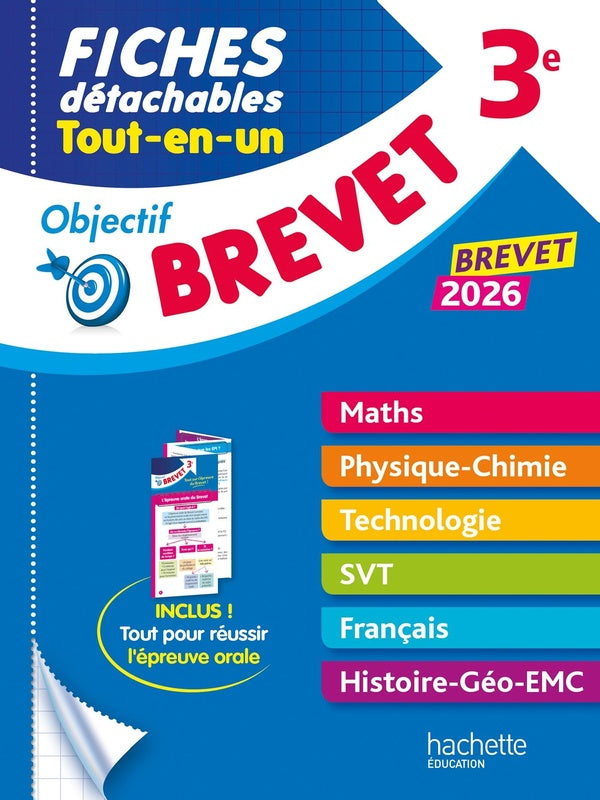 Objectif brevet : 3e ; Fiches détachables Tout-en-un (édition 2026)