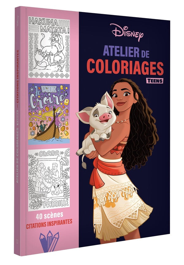 Atelier de coloriages teens : 40 scènes citations inspirantes