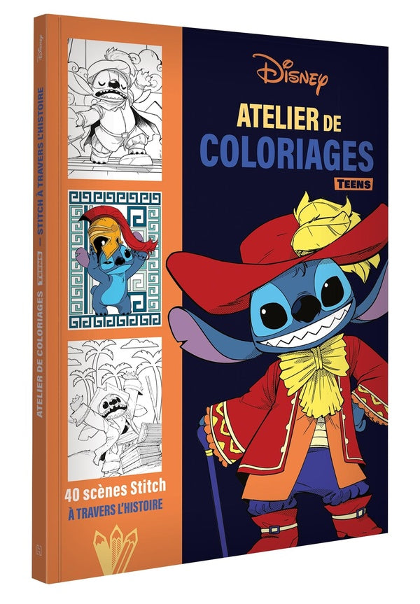 Atelier de coloriages teens : 40 scènes Stitch à travers l'Histoire