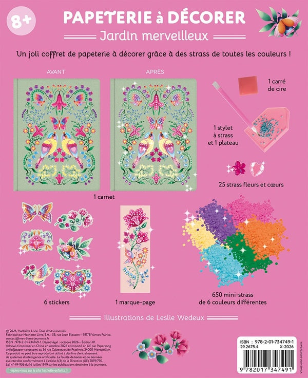 Papeterie à décorer :Jardin merveilleux