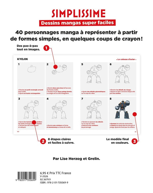 Simplissime : 40 pas-à-pas : Dessins mangas super faciles