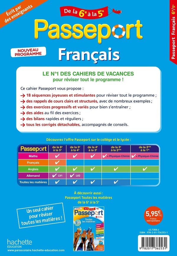 Passeport : Français ; De la 6e à la 5e
