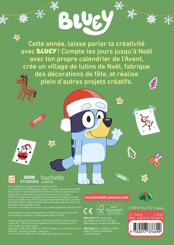 Bluey : Atelier de Noël : Livre d'activités manuelles