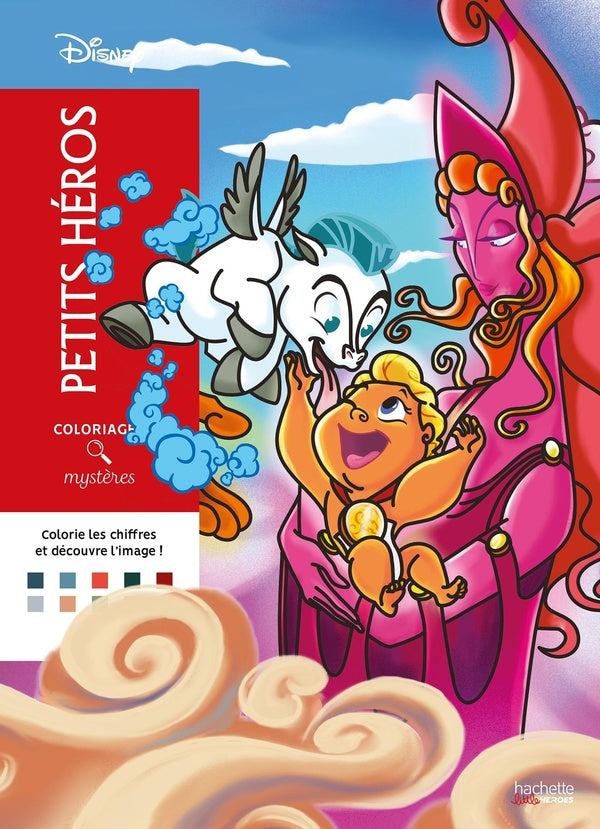 Atelier créatif ; Coloriages mystères : Petits héros Disney