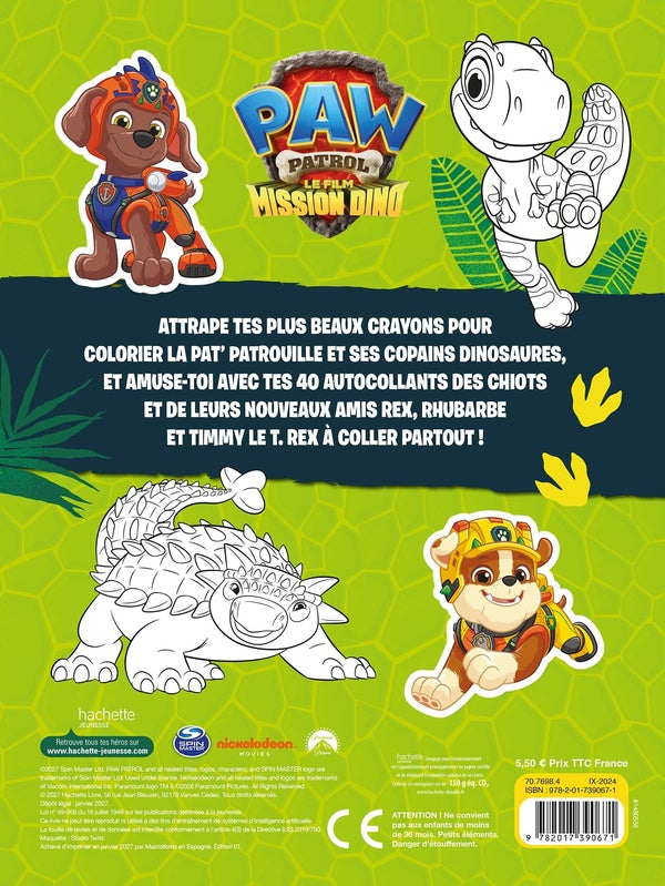 La Pat' Patrouille - Coloriages et autocollants - Mission Dino