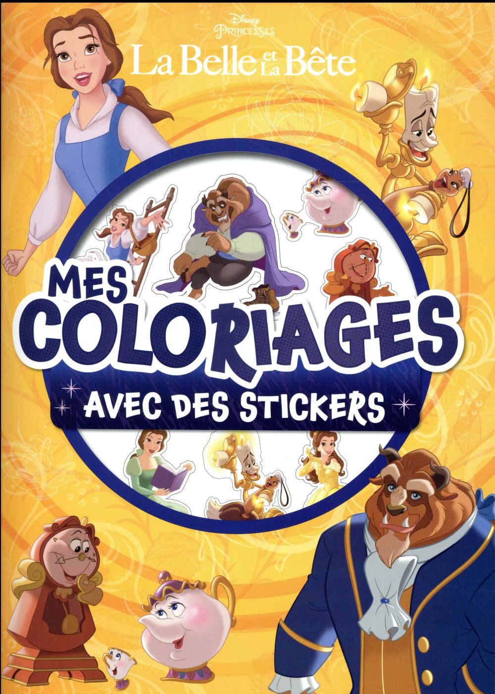 La Belle et la Bête ; mes coloriages avec stickers