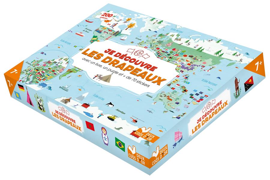 Je découvre les drapeaux : coffret avec puzzle