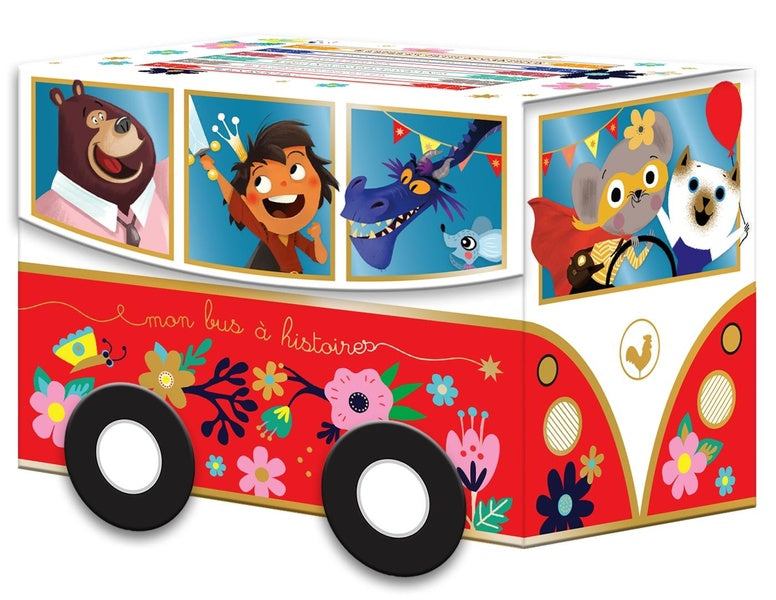 Le bus à histoires ; coffret avec 6 livres