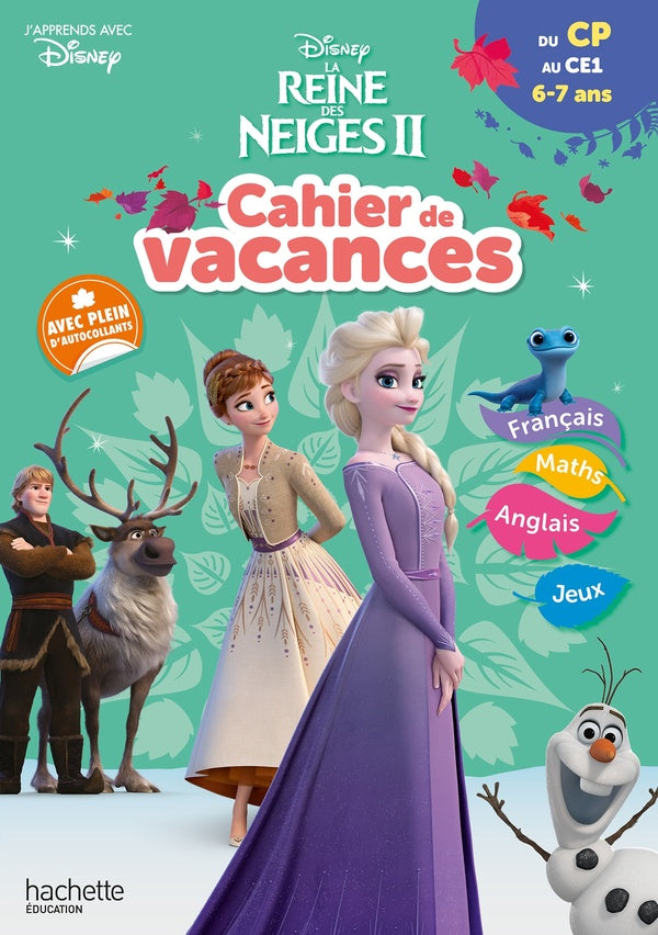 La Reine des Neiges 2 ; cahier de vacances ; du CP au CE1
