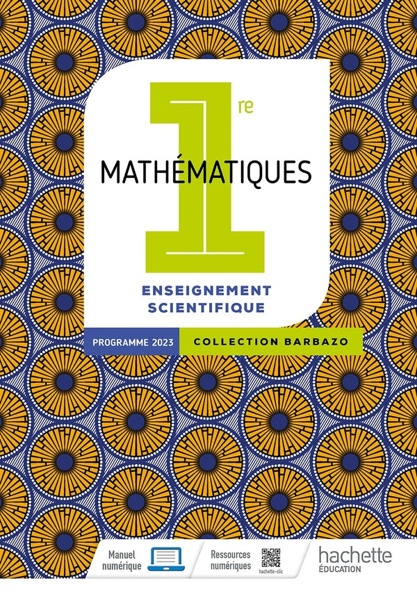 Mathématiques, enseignement scientifique ; 1re ; livre élève