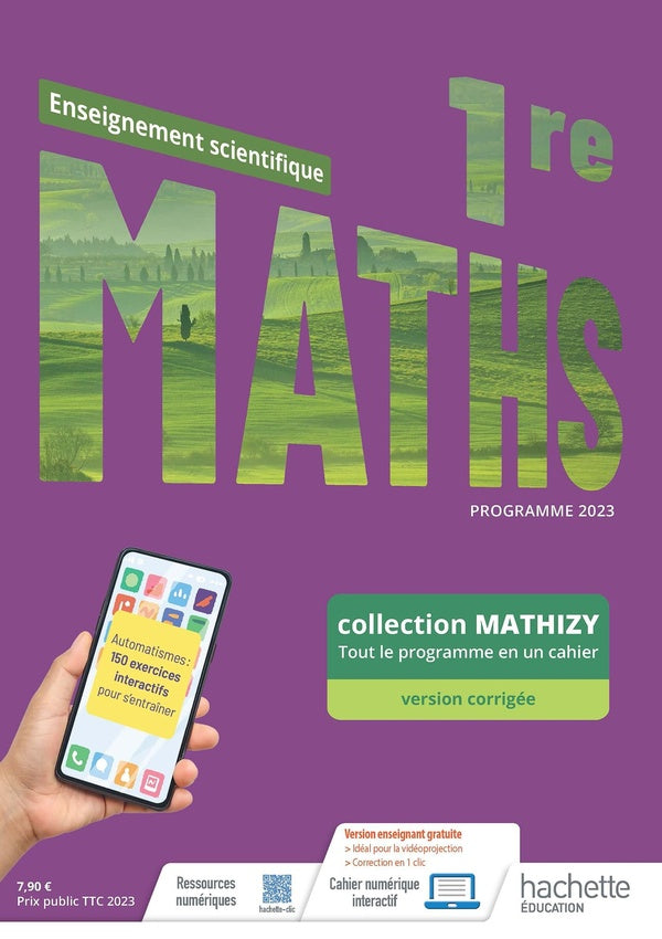 Mathizy : maths, enseignement scientifique ; 1re ; cahier élève