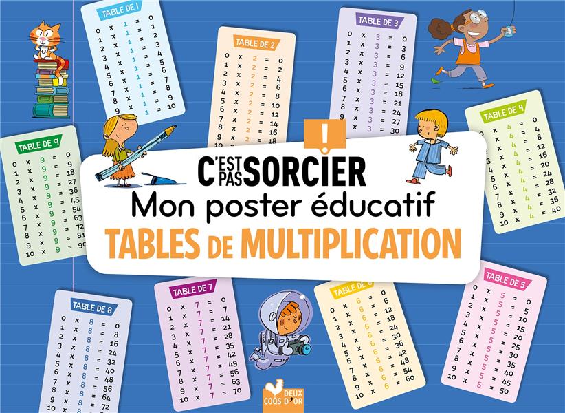 C'est pas sorcier ; mon poster éducatif ; tables de multiplication
