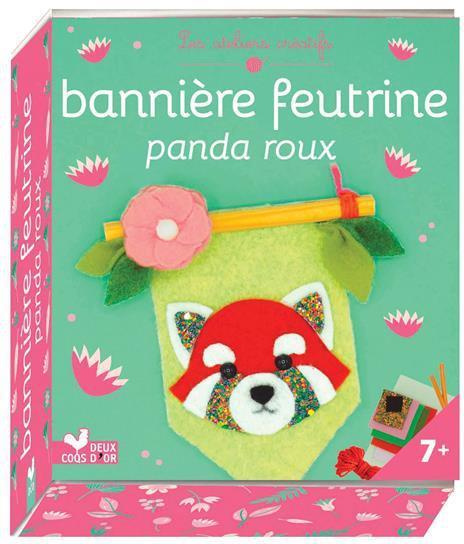 Bannière feutrine ; panda roux